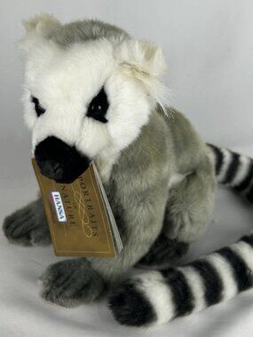 Hansa Lemur Monkey Plush Stuffed Animal 2004 Sitting Vintage Portraits Of Nature